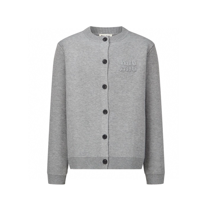미우미우 남/녀 오버사이즈 브이넥 가디건 - Miumiu Unisex V-neck Cardigan - mic7780x