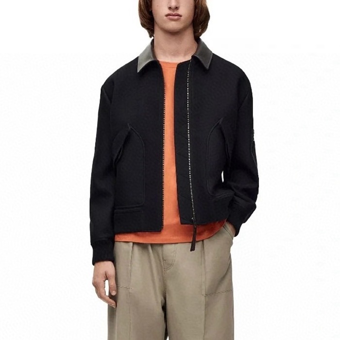 로에베 남성 가죽 자켓 - Loewe Mens Leather Jacket - loc9646x