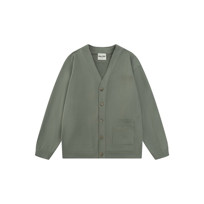 미우미우 남성 브이넥 가디건 - Miumiu Mens V-neck Cardigan - mic7759x