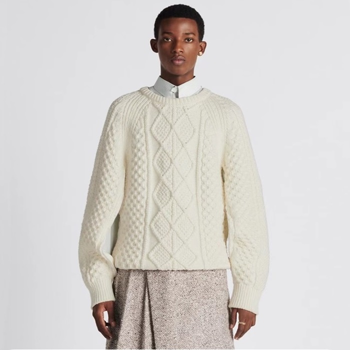 디올 남성 라운드 니트 - Dior Mens Round Knitwear - dic9500x 아이보리