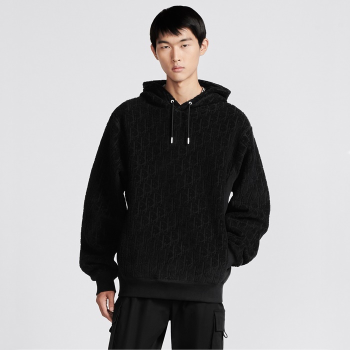 디올 남/녀 네이비 후드티 - Dior Unisex Navy Hoodie - dic9956x 블랙