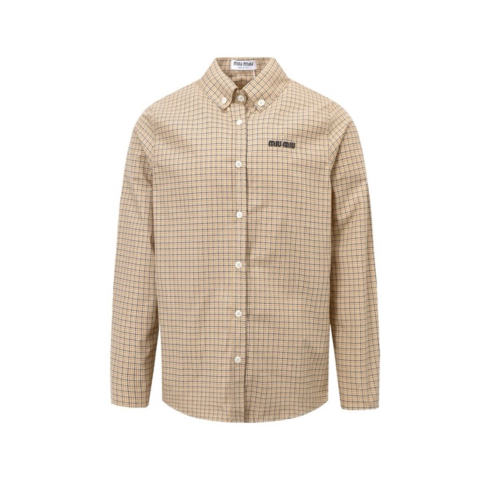 미우미우 남/녀 체크 셔츠 - Miumiu Unisex Flanner Shirts - miu7874x