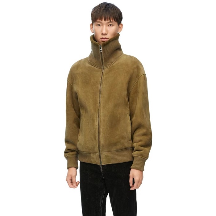 로에베 남성 가죽 자켓 - Loewe Mens Leather Jacket - loc9340x