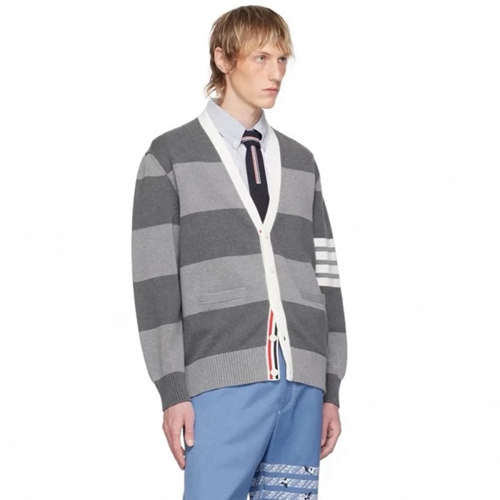 톰브라운 남성 브이넥 가디건 - Thom Browne Mens V-neck Cardigan - thc7834x