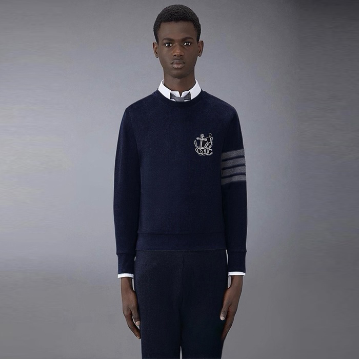 톰브라운 남성 라운드 맨투맨 - Thom Browne Mens Round Tshirts - thc7632x