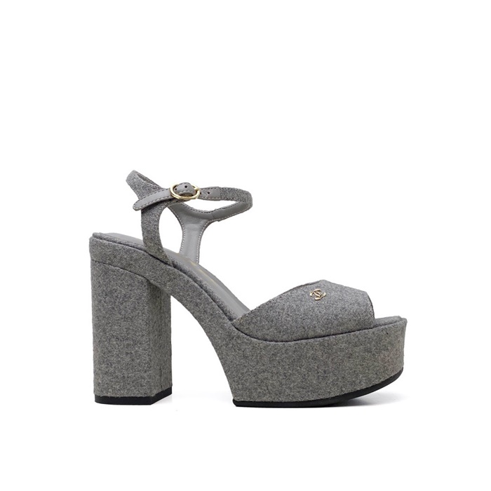 샤넬 여성 하이힐 슬링백 - Chanel Womens Gray Slingback - chs7467x