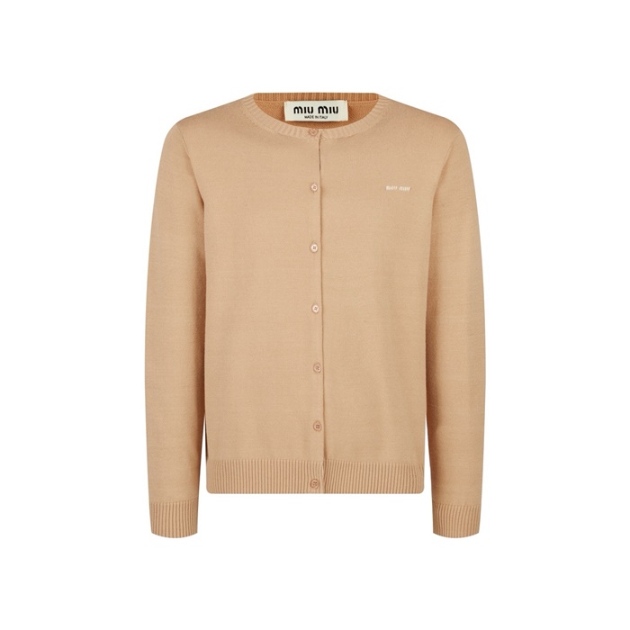 미우미우 여성 브이넥 가디건 - Miumiu Womens V-neck Cardigan - muc7145x