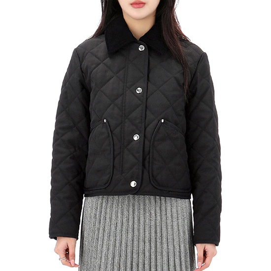 버버리 크롭 퀄팅 자켓 8078519 A1189 블랙