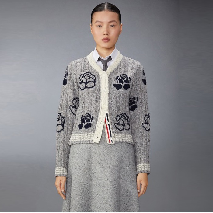 톰브라운 여성 라운드 가디건 - Thom Browne Womens Cardigan - thc7341x