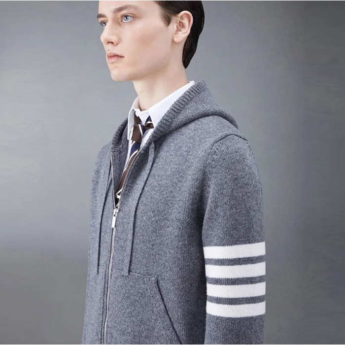 톰브라운 남성 집업 후드 스웨터 - Thom Browne Mens Hood Sweater - thc7338x