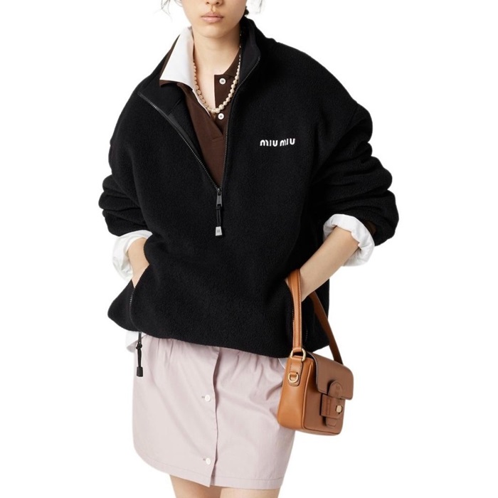 미우미우 여성 블랙 자켓 - Miumiu Womens Black Jacket - mic7532x
