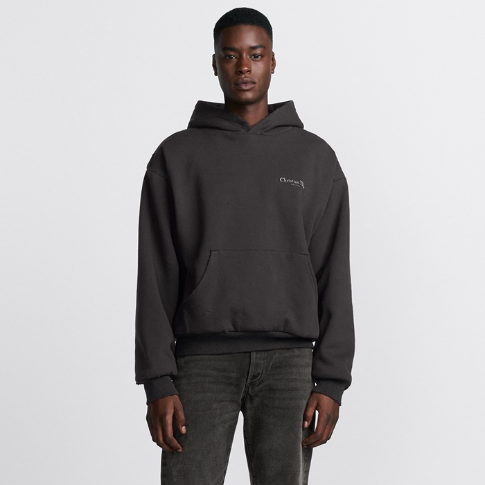 디올 남성 블랙 후드티 - Dior Mens Black Hoodie - dic9783x