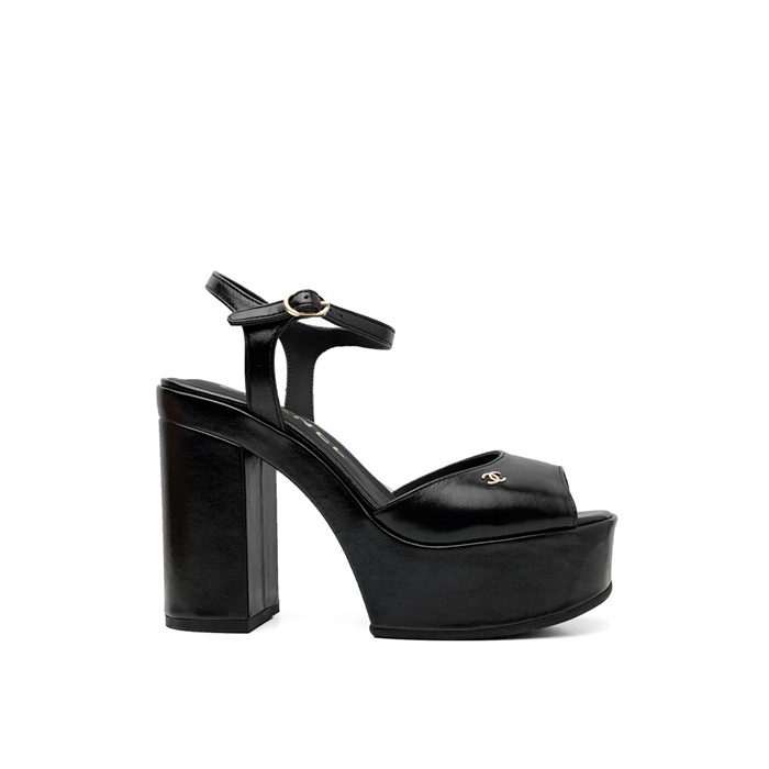 샤넬 여성 하이힐 슬링백 - Chanel Womens Black Slingback - chs7461x