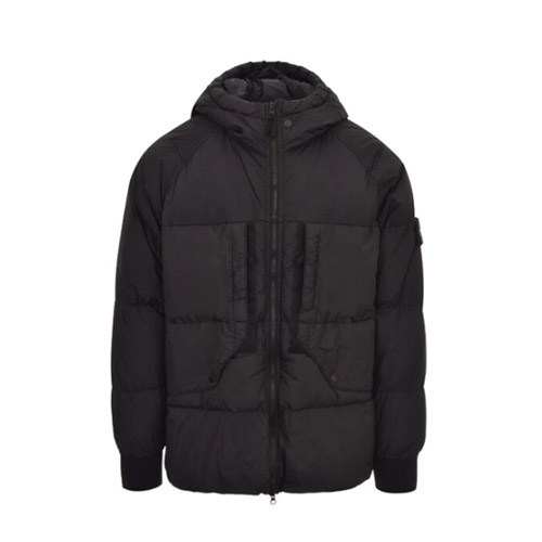 스톤아일랜드 크링크랩스 와펜 패치 후드 숏 패딩 791540723 V0029 - Stone Island Crinkle Reps Wappen Patch Hooded Short Puffer Jacket