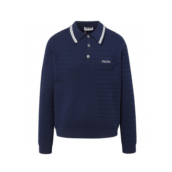 미우미우 남/녀 폴로 니트웨어 - Miumiu Unisex Polo Knitwear - mic7310x