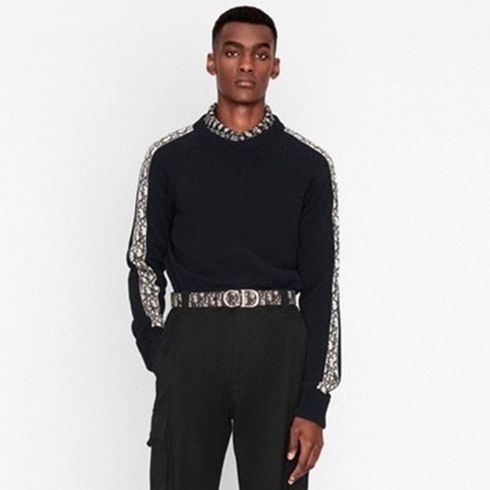 디올 남성 라운드 스웨터 - Dior Mens Round Knitwear - dic9210x 블랙