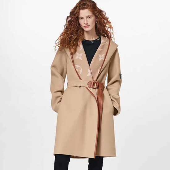 루이비통 벨트 더블페이스 후드 랩 코트 1A99K3 - Louis Vuitton Belted Double-Face Hooded Wrap Coat