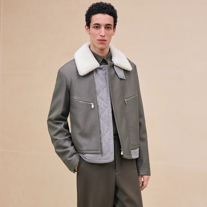에르메스 남성 가죽 자켓 - Hermes Mens Leather Jacket - hec7249x