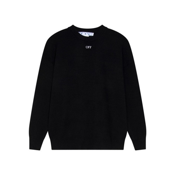 오프화이트 남성 블랙 니트 - Off-white Mens Black Knits - of7776x