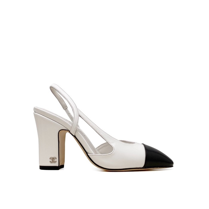 샤넬 여성 하이힐 슬링백 - Chanel Womens White Slingback - ch71428x