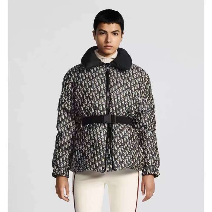 디올 여성 블랙 벨트 푸퍼 자켓 - Dior Women Black Puffer Jacket - dic2215x