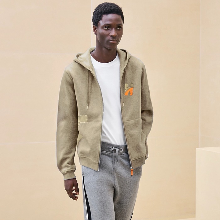 에르메스 남성 집업 후드티 - Hermes Mens Zip-up Hoodie - hec7422x