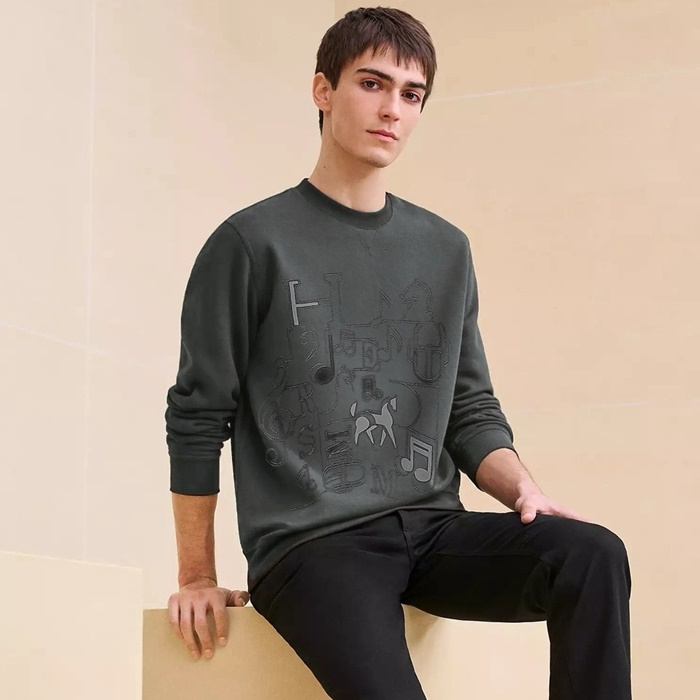에르메스 남성 라운드 맨투맨 - Hermes Mens Round Tshirt - hec7899x