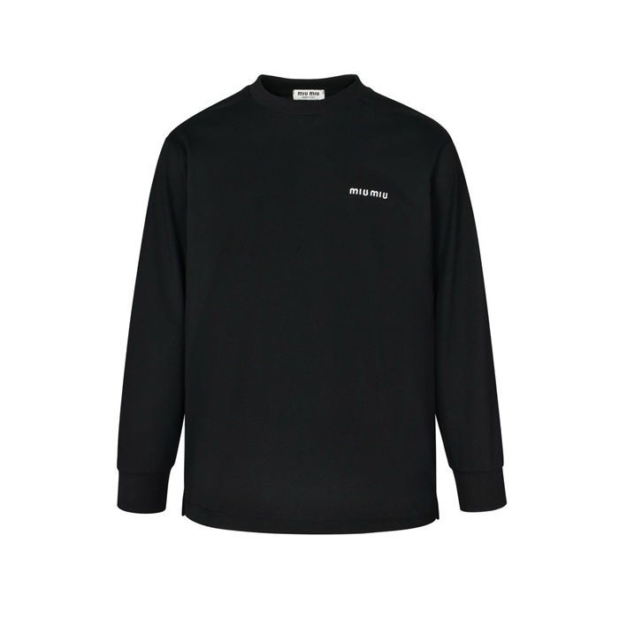 미우미우 남/녀 라운드 긴팔티 - Miumiu Unisex Round Tshirt - mic7829x