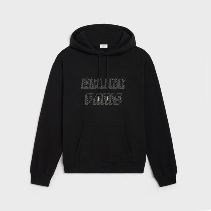 셀린느 남성 캐쥬얼 블랙 후드티 - Celine Mens Black Hoodie - cec7148x