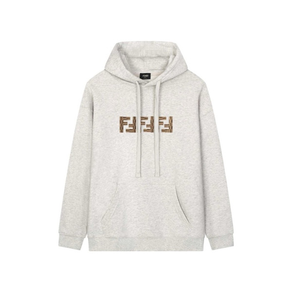 펜디 남성 FF 후드티 그레이 - Fendi Mens FF Hoodie - fec4375x
