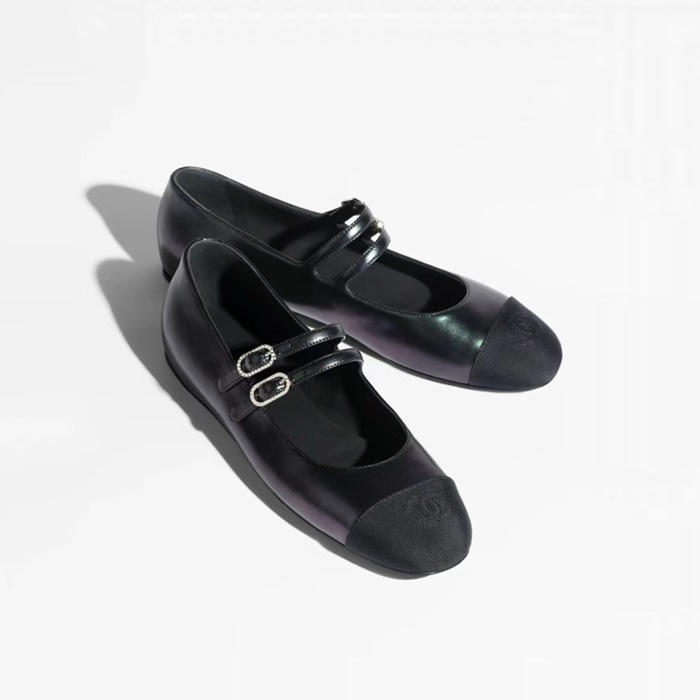 샤넬 여성 블랙 플랫 슈즈 - Chanel Womens Black Flat-shoes - chs7475x