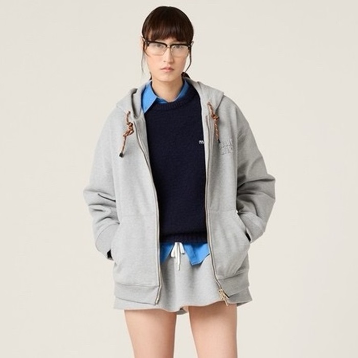 미우미우 여성 집업 후드티 - Miumiu Womens Zip-up Hoodie mic7630x