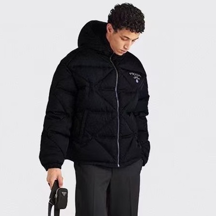 프라다 남성 블랙 다운 패딩 - Prada Mens Black Down Padding - p7859x