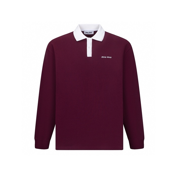 미우미우 남/녀 폴로 긴팔티 - Miumiu Unisex Polo Tshirt - mic7669x
