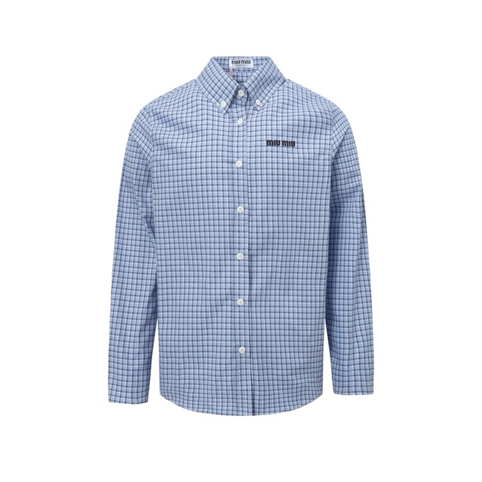 미우미우 남/녀 체크 셔츠 - Miumiu Unisex Flanner Shirts - miu7874x