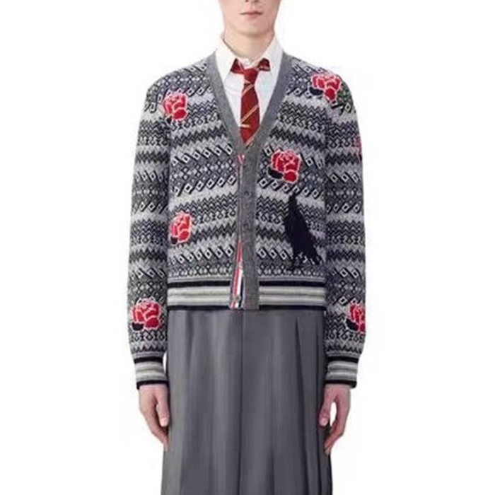 톰브라운 여성 브이넥 가디건 - Thom Browne Womens Cardigan - thc7335x
