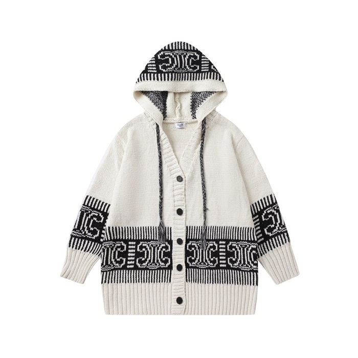 셀린느 남/녀 캐쥬얼 아이보리 후드티 - Celine Unisex Ivory Hoodie - ce7274x