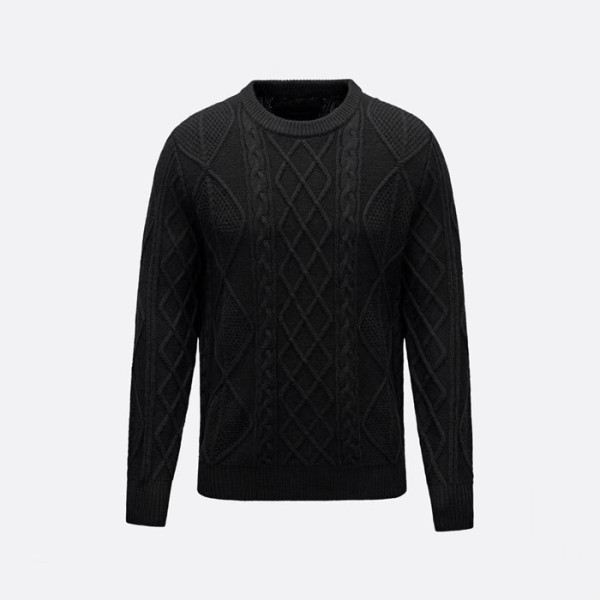 디올 남성 라운드 니트 - Dior Mens Round Knitwear - dic9500x 블랙/그레이
