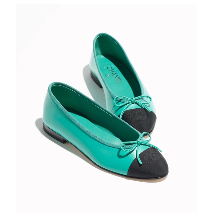 샤넬 여성 그린 발레리나 플랫 - Chanel Womens Flat Shoes - chs7947x