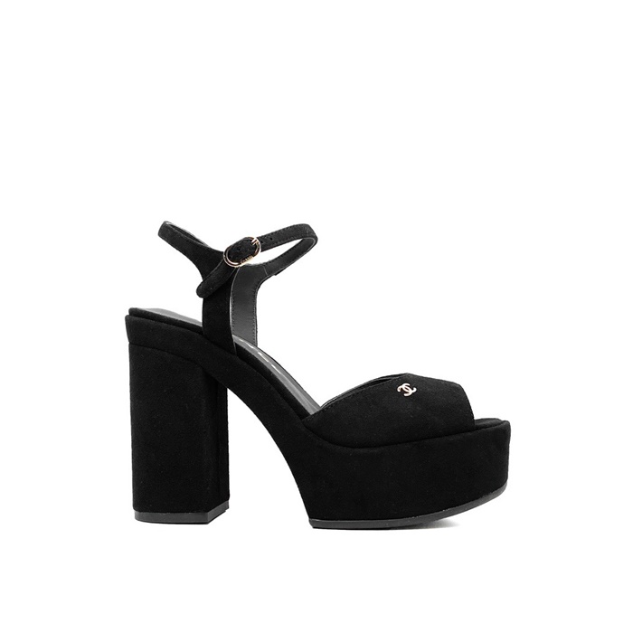 샤넬 여성 하이힐 슬링백 - Chanel Womens Black Slingback - chs7466x