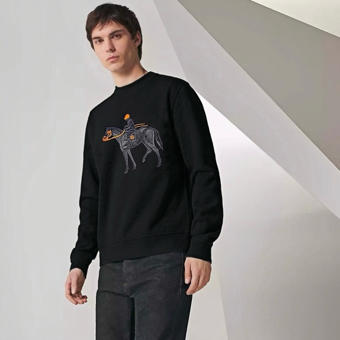 에르메스 남성 라운드 맨투맨 - Hermes Mens Round Tshirt - hec7644x
