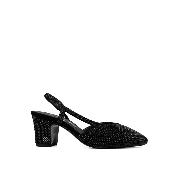 샤넬 여성 미들힐 슬링백 - Chanel Womens Cubic Slingback - chs7456x