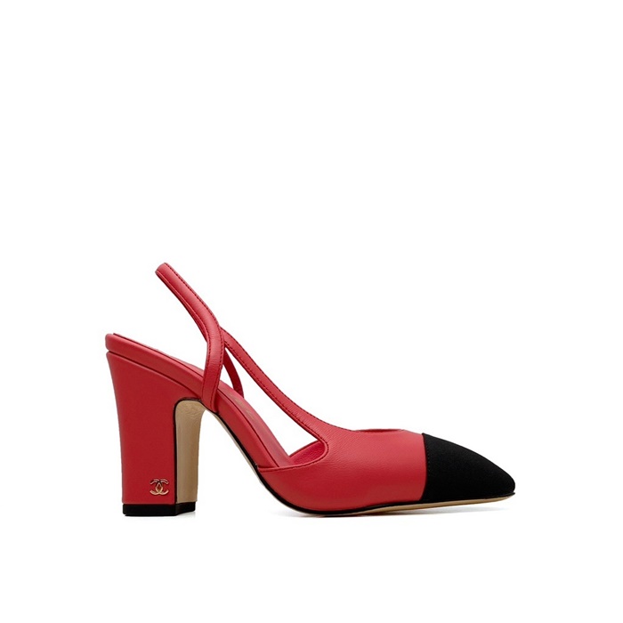 샤넬 여성 하이힐 슬링백 - Chanel Womens Red Slingback - chs7440x