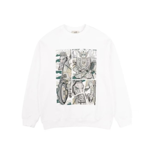 에르메스 남성 모던 블랙 맨투맨 - Hermes Mens Black Tshirts - he7323x