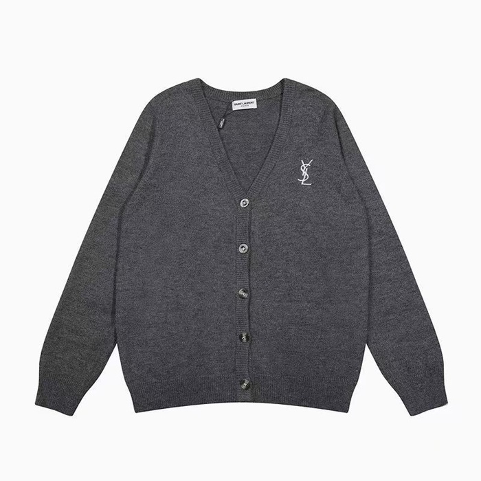 입생로랑 남성 그레이 브이넥 가디건 - Saint laurent Mens Gray Cardigan - ysl7427x