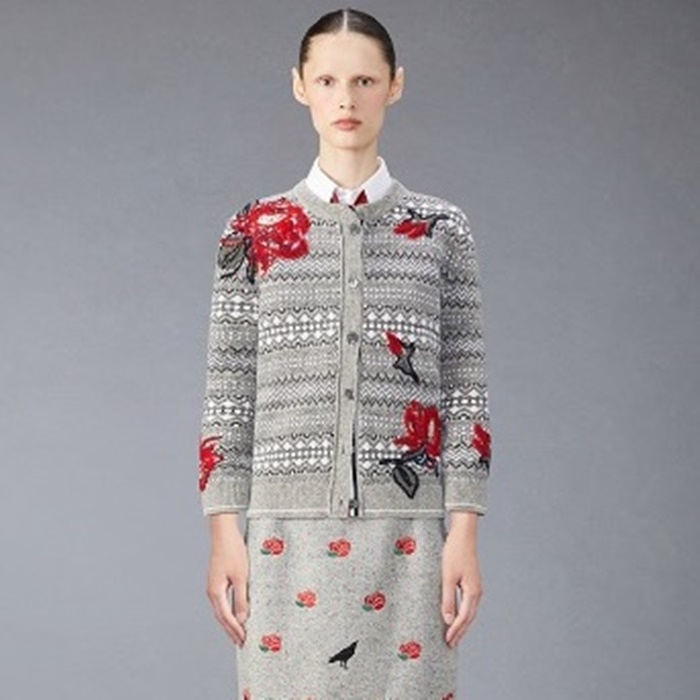 톰브라운 여성 라운드 가디건 - Thom Browne Womens Cardigan - thc7342x