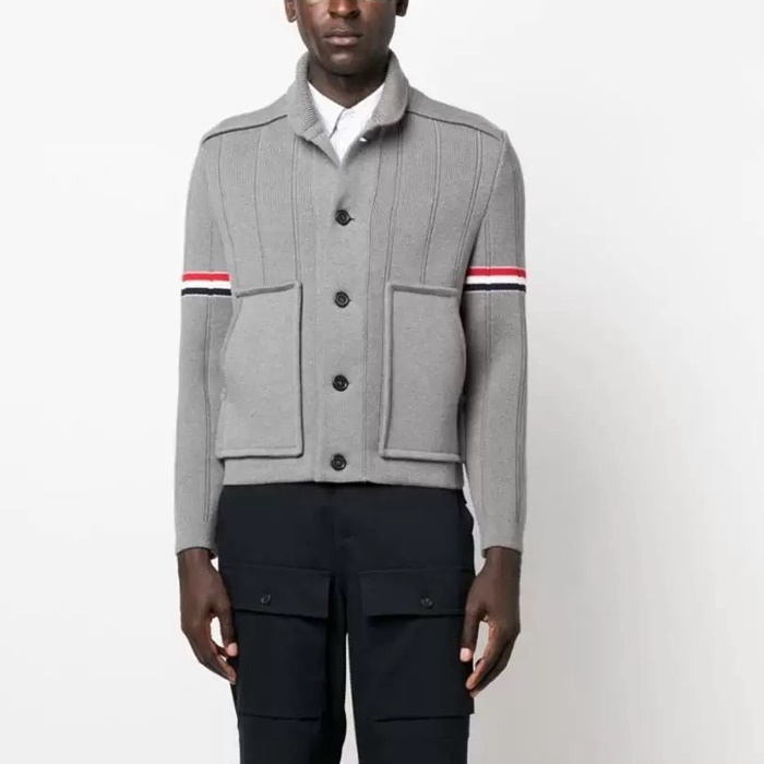톰브라운 남성 폴로 니트 - Thom Browne Mens Polo Knits - thc7945x