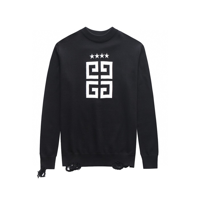 지방시 남성 라운드 스웨터 - Givenchy Mens Black Sweater - gic9684x