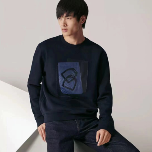 에르메스 남성 모던 네이비 맨투맨 - Hermes Mens Navy Tshirts - he7319x