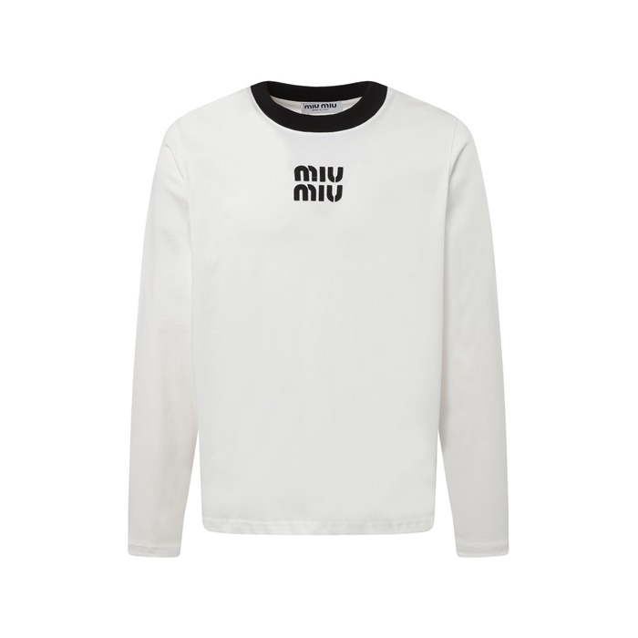 미우미우 남/녀 라운드 긴팔티 - Miumiu Unisex Round Tshirt - mic7685x